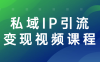 【学习资料】私域IP引流变现视频课程百度云阿里云下载